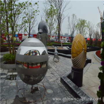 Modern High quality stainless steel sculpture-lucky ball